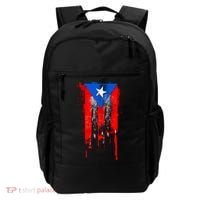 Puerto Rico Flag Drip Backpack thumb 0