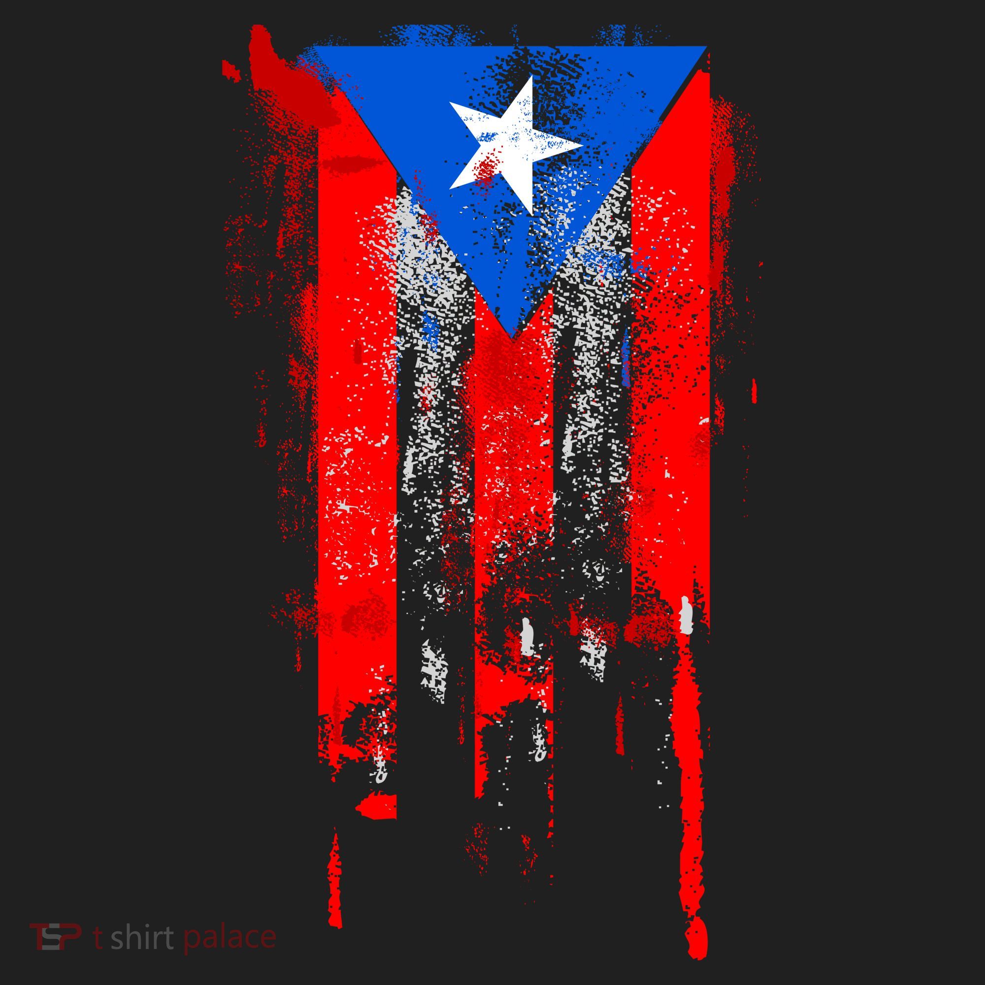 Puerto Rico Flag Drip Hat