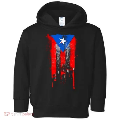 Puerto Rico Flag Drip Toddler Hoodie