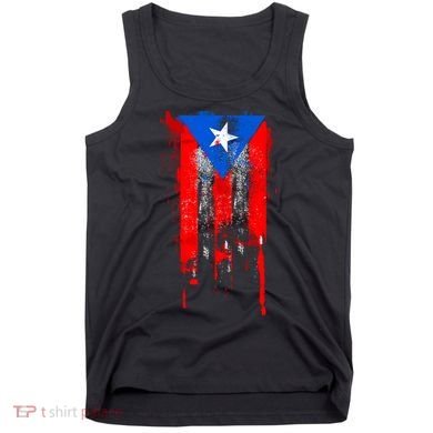 Puerto Rico Flag Drip Tank Top