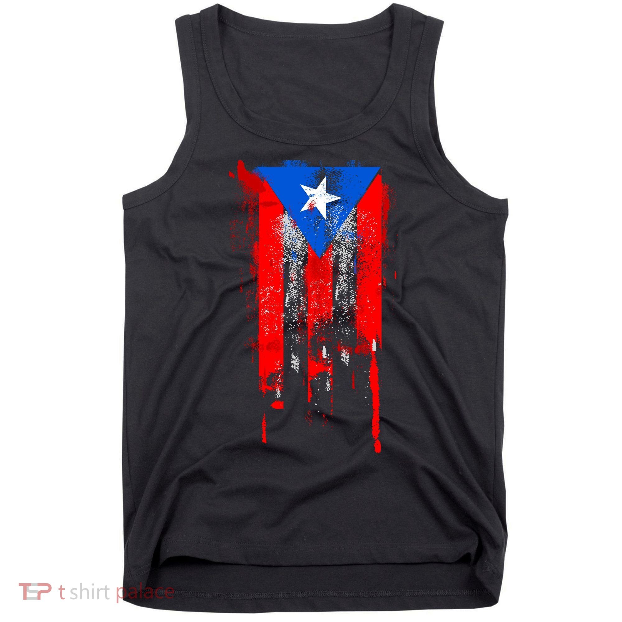 Puerto Rico Flag Drip Tank Top