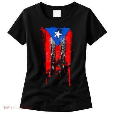 Puerto Rico Flag Drip Women's T-Shirt
