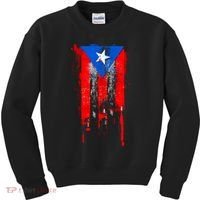 Puerto Rico Flag Drip Kids Sweatshirt thumb 0