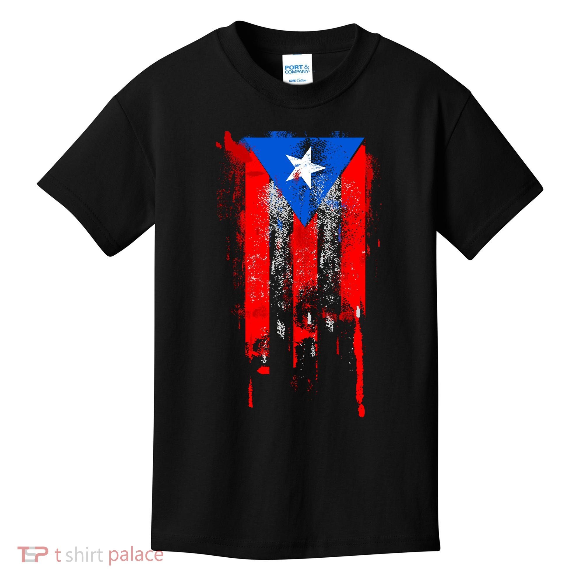 Puerto Rico Flag Drip Kids T-Shirt