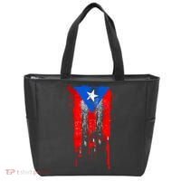 Puerto Rico Flag Drip Tote Bag thumb 0