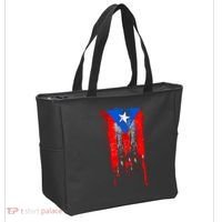 Puerto Rico Flag Drip Tote Bag thumb 2