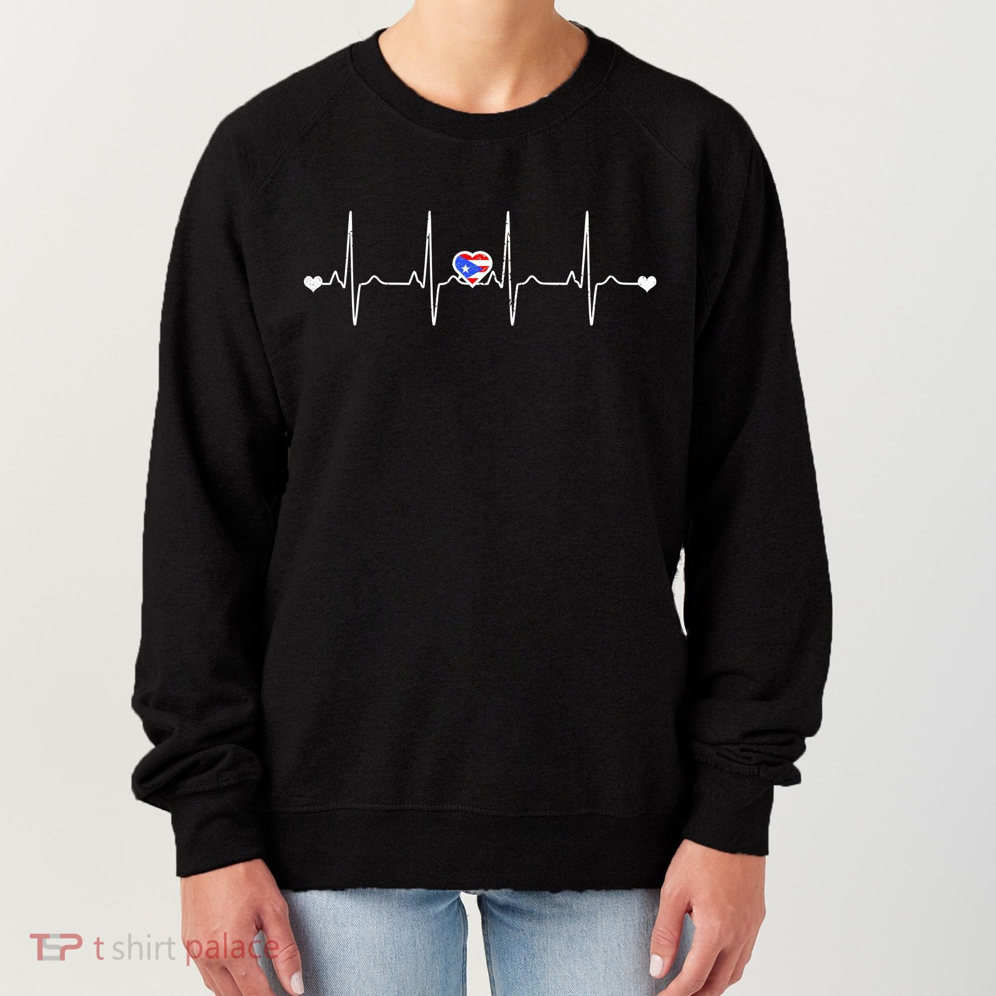 Puerto Rico Heartbeat Pulse Women's Sweatshirt