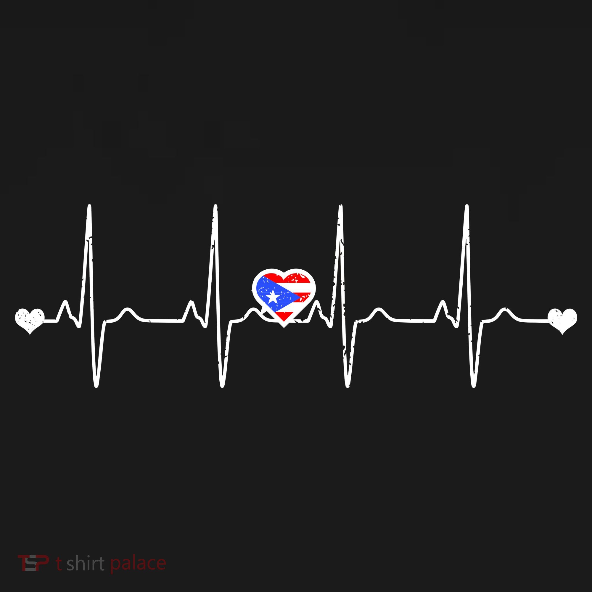 Puerto Rico Heartbeat Pulse Long Sleeve Shirt
