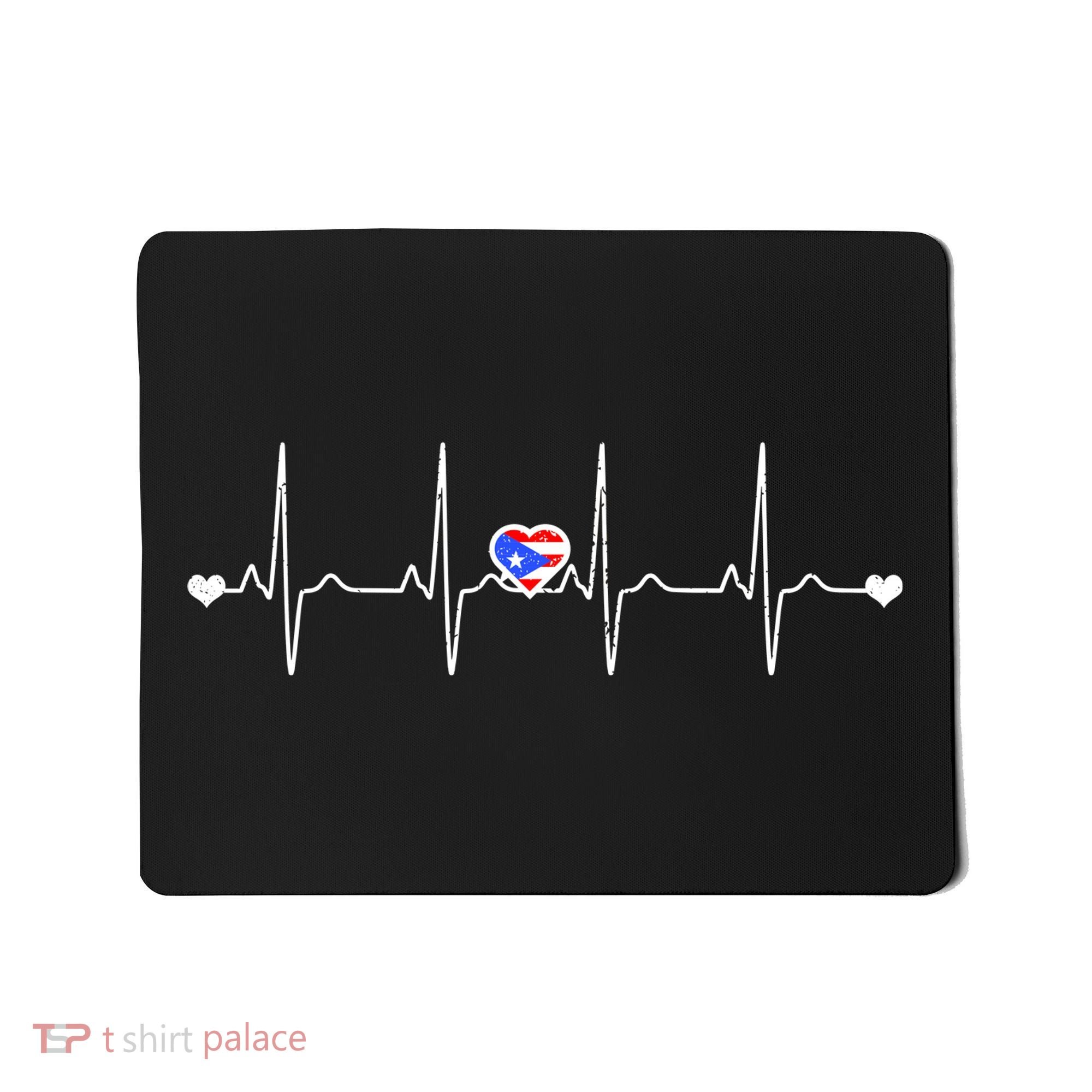 Puerto Rico Heartbeat Pulse Mousepad