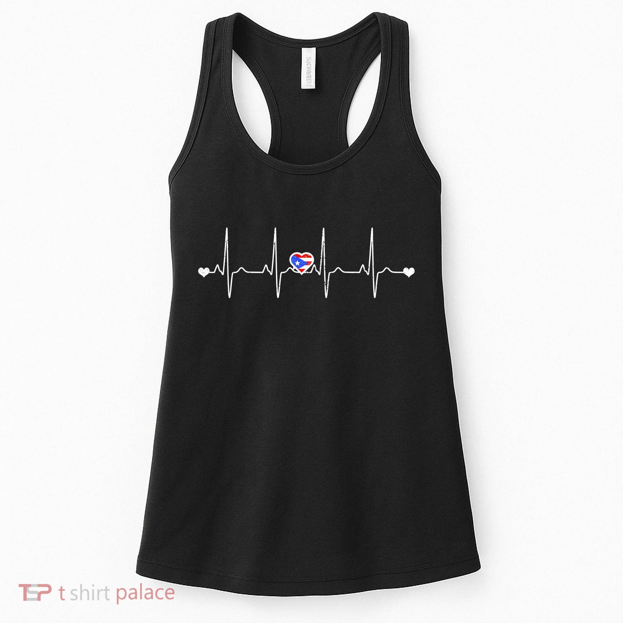 Puerto Rico Heartbeat Pulse Women's Tank Top