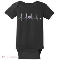 Puerto Rico Heartbeat Pulse Baby Bodysuit thumb 0