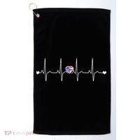 Puerto Rico Heartbeat Pulse Golf Towel thumb 0
