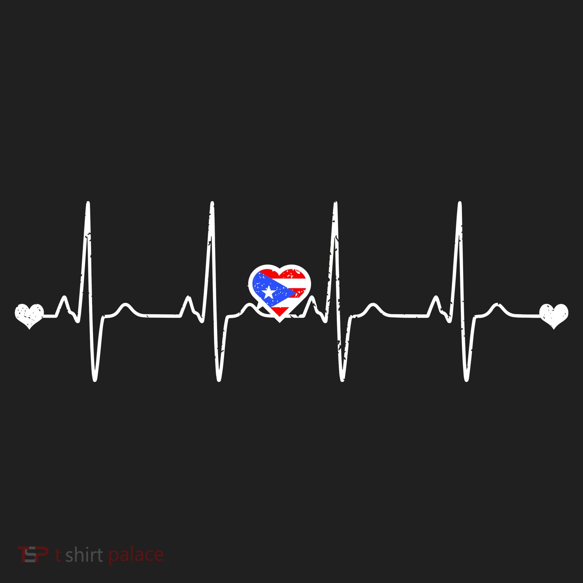 Puerto Rico Heartbeat Pulse Golf Towel