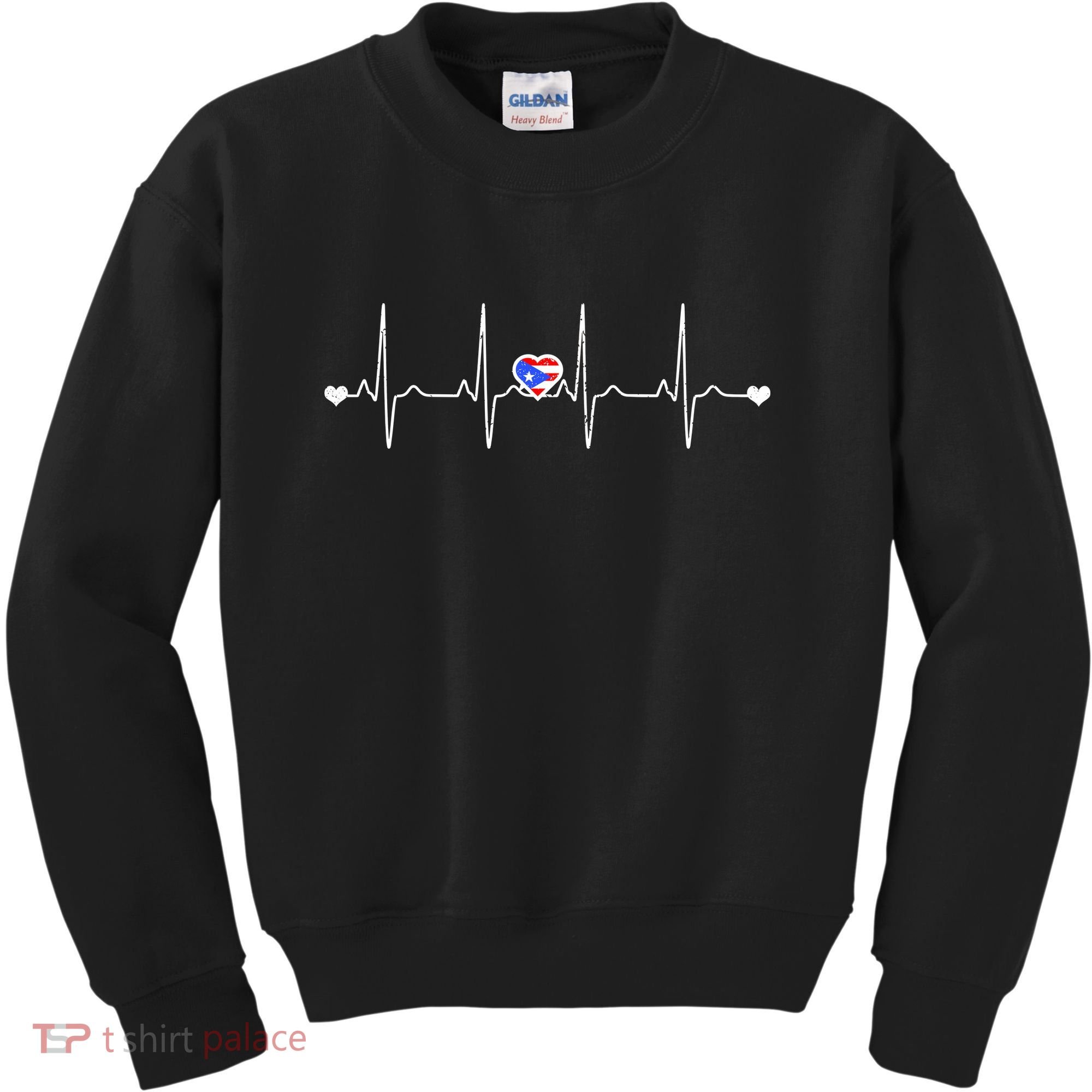 Puerto Rico Heartbeat Pulse Kids Sweatshirt