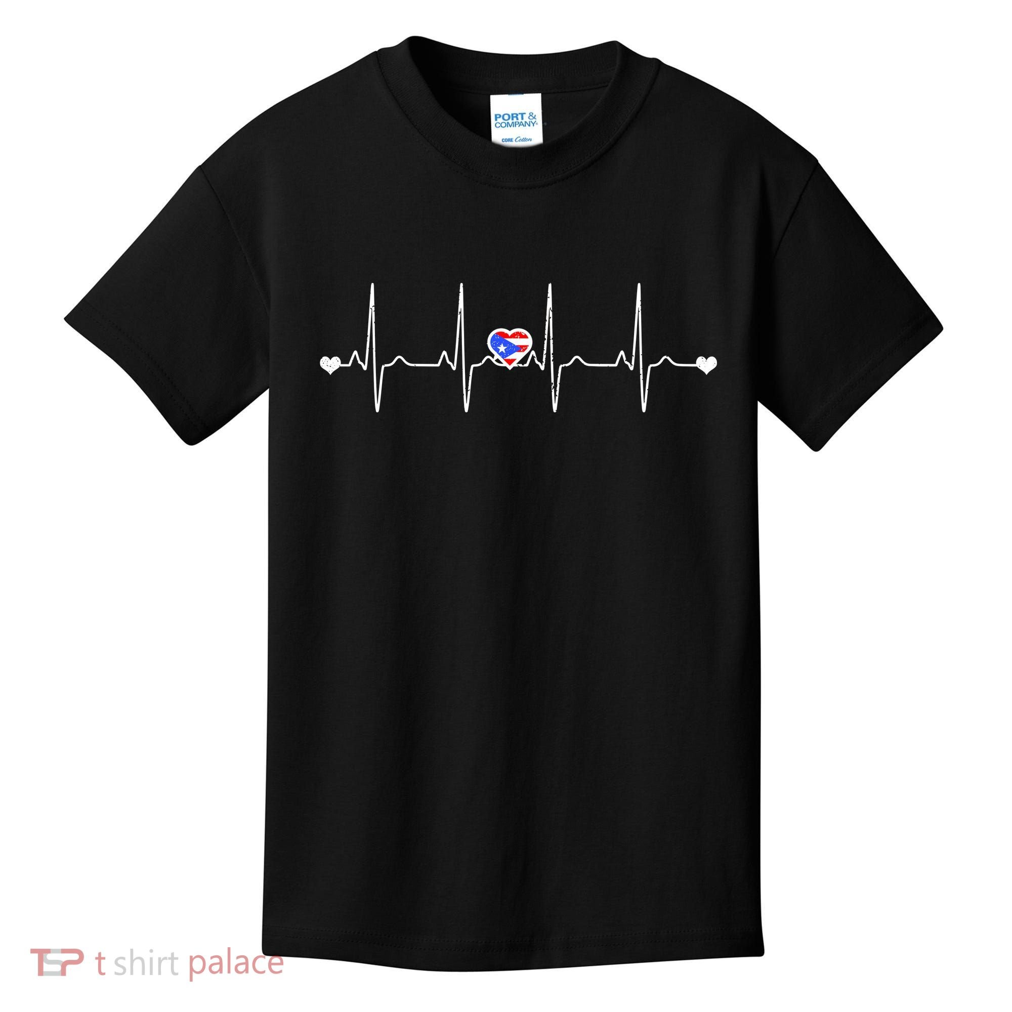 Puerto Rico Heartbeat Pulse Kids T-Shirt