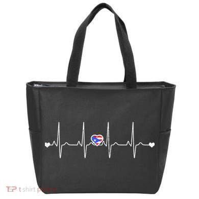 Puerto Rico Heartbeat Pulse Tote Bag