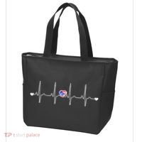 Puerto Rico Heartbeat Pulse Tote Bag thumb 3