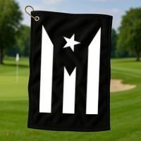 Puerto Rico Resiste Boricua Flag Se Levanta Golf Towel thumb 1