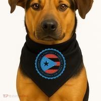 Puerto Rico Seal USA-Made Doggie Bandana thumb 1