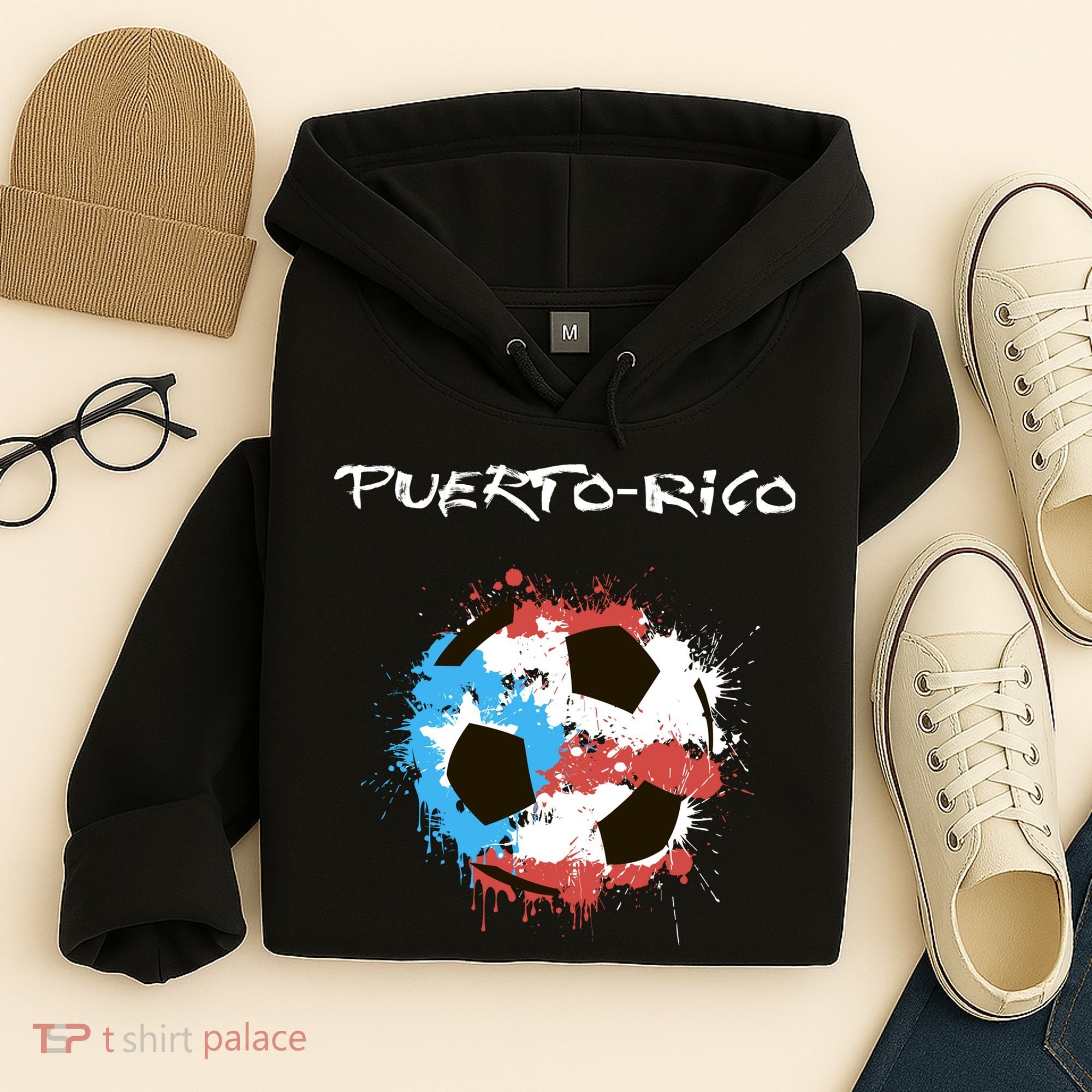 Puerto Rico Soccer Hoodie