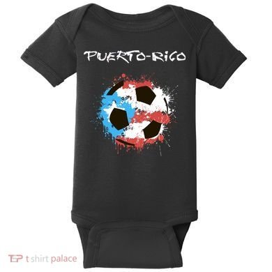Puerto Rico Soccer Baby Bodysuit