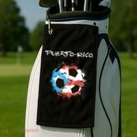 Puerto Rico Soccer Golf Towel thumb 2
