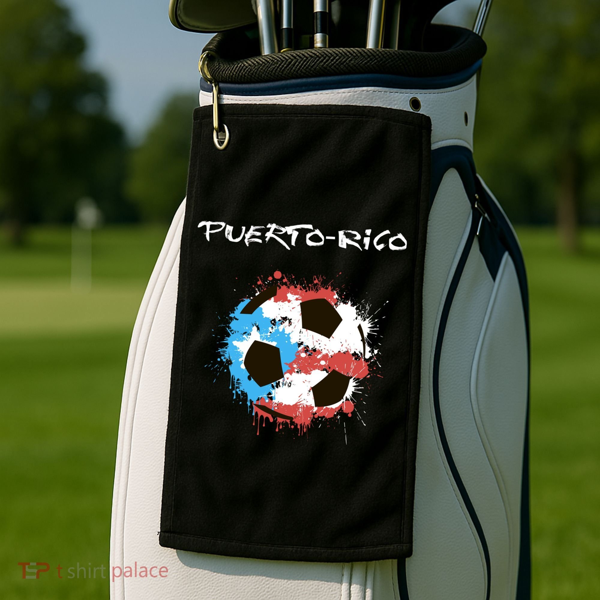 Puerto Rico Soccer Golf Towel