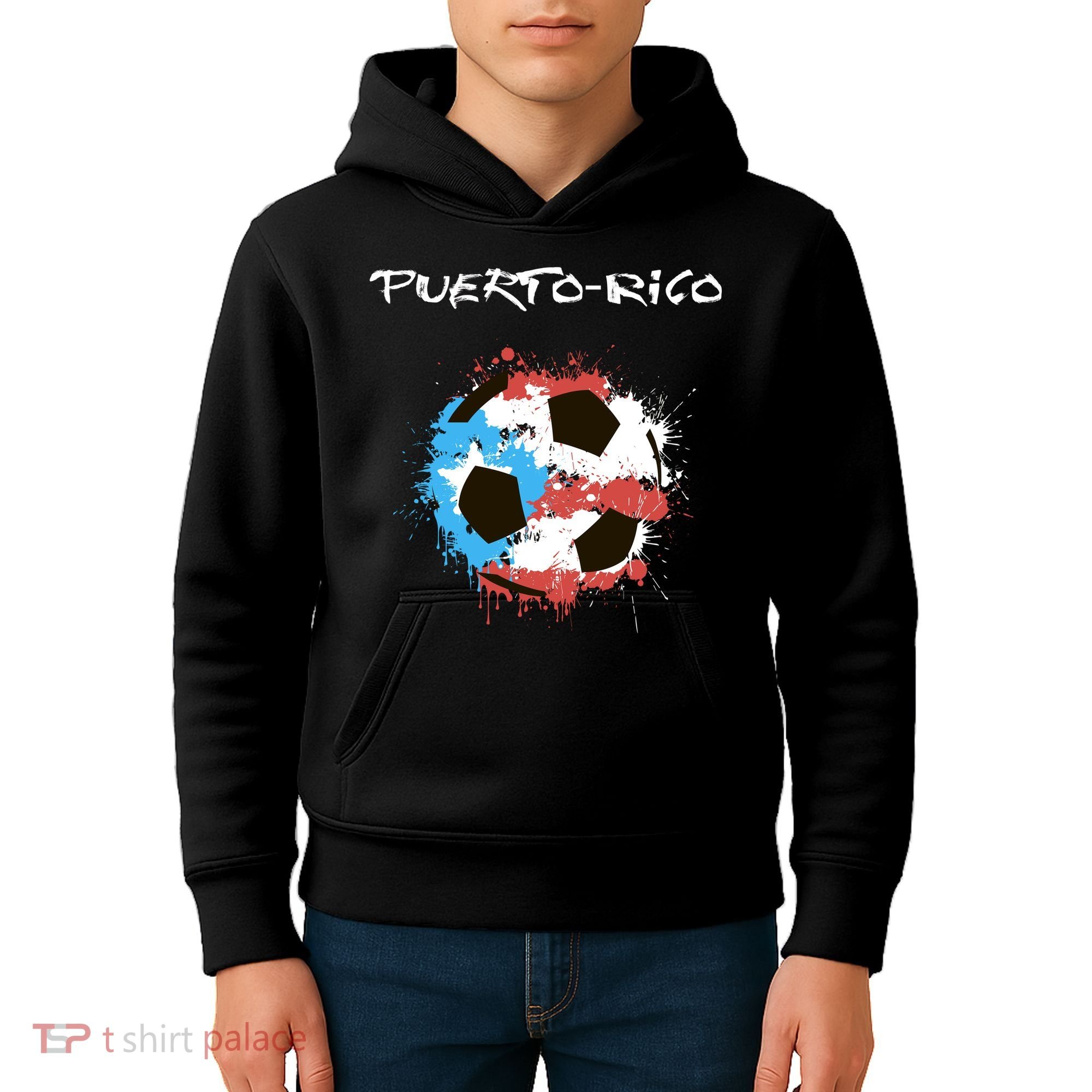 Puerto Rico Soccer Kids Hoodie