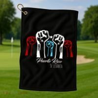 Puerto Rico Will Rise Golf Towel thumb 1