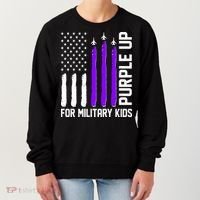 Purple Up For Military Kids Women's Sweatshirt thumb 0