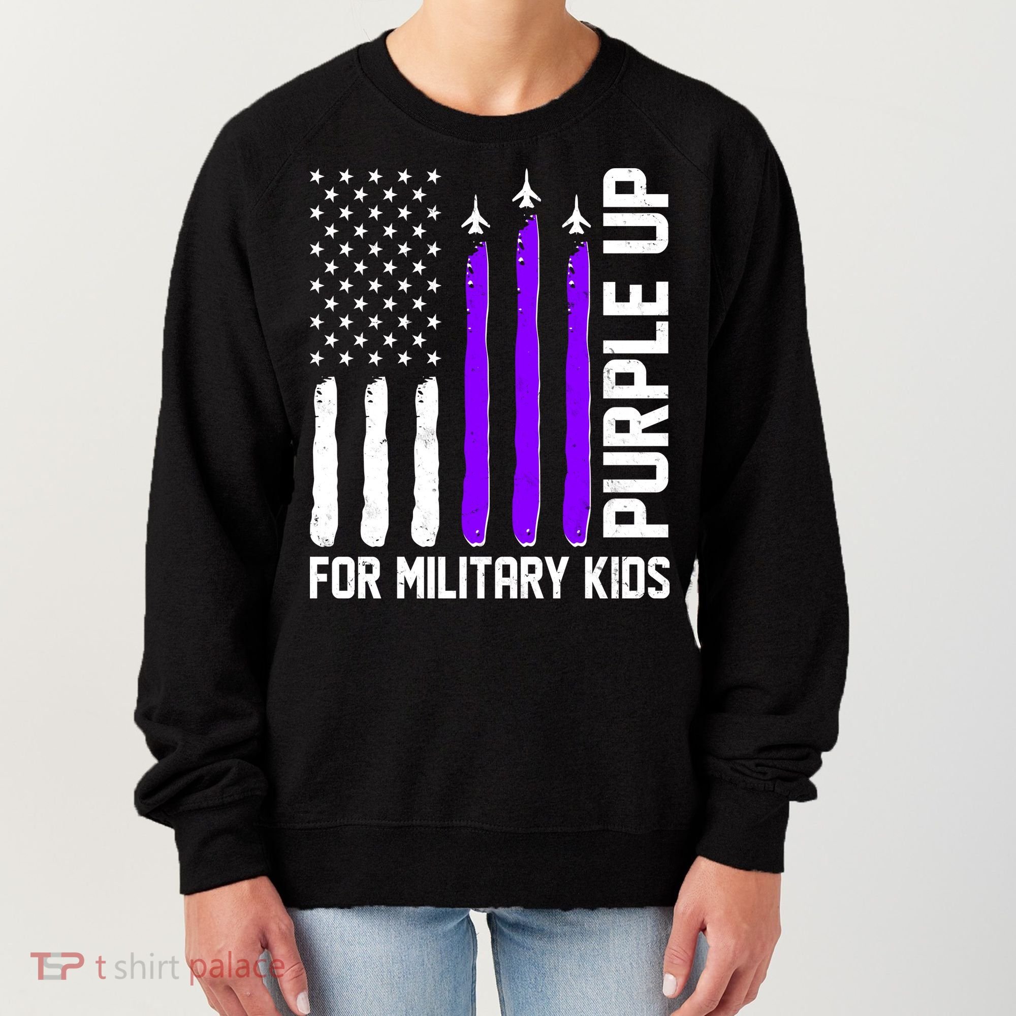 Purple Up For Military Kids Women's Sweatshirt