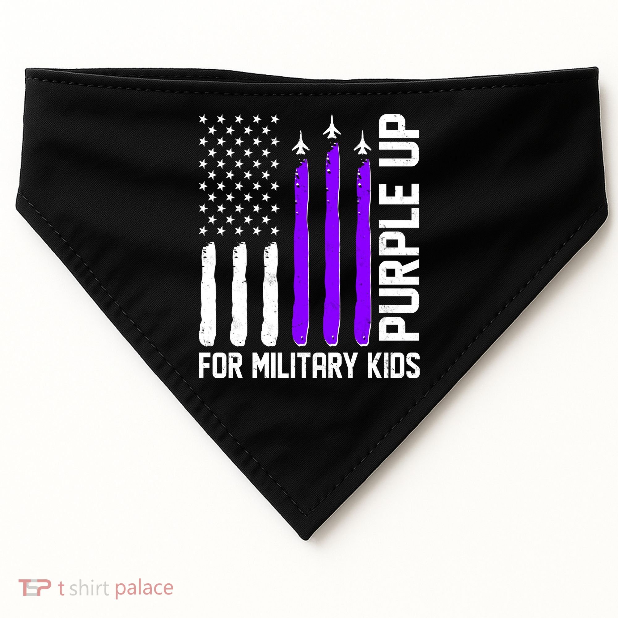 Purple Up For Military Kids USA-Made Doggie Bandana