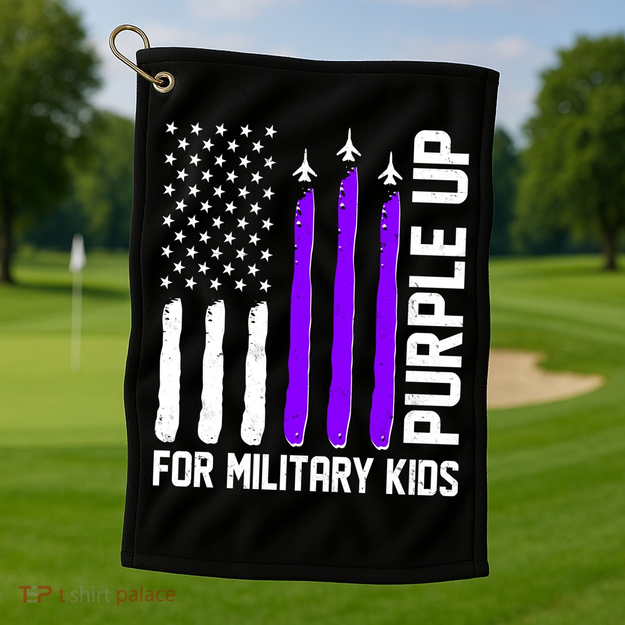 Purple Up For Military Kids Golf Towel