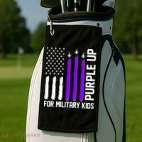 Purple Up For Military Kids Golf Towel thumb 2