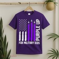 Purple Up For Military Kids T-Shirt thumb 2