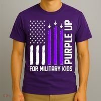 Purple Up For Military Kids T-Shirt thumb 3