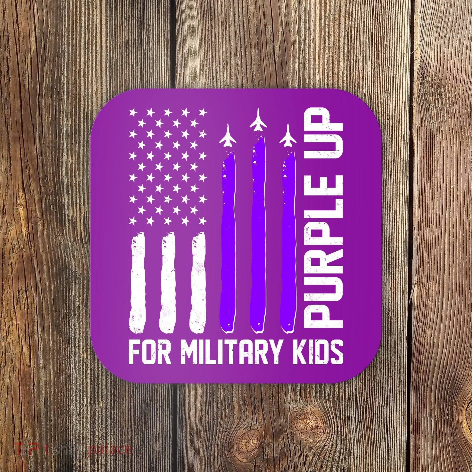 Purple Up For Military Kids Coaster