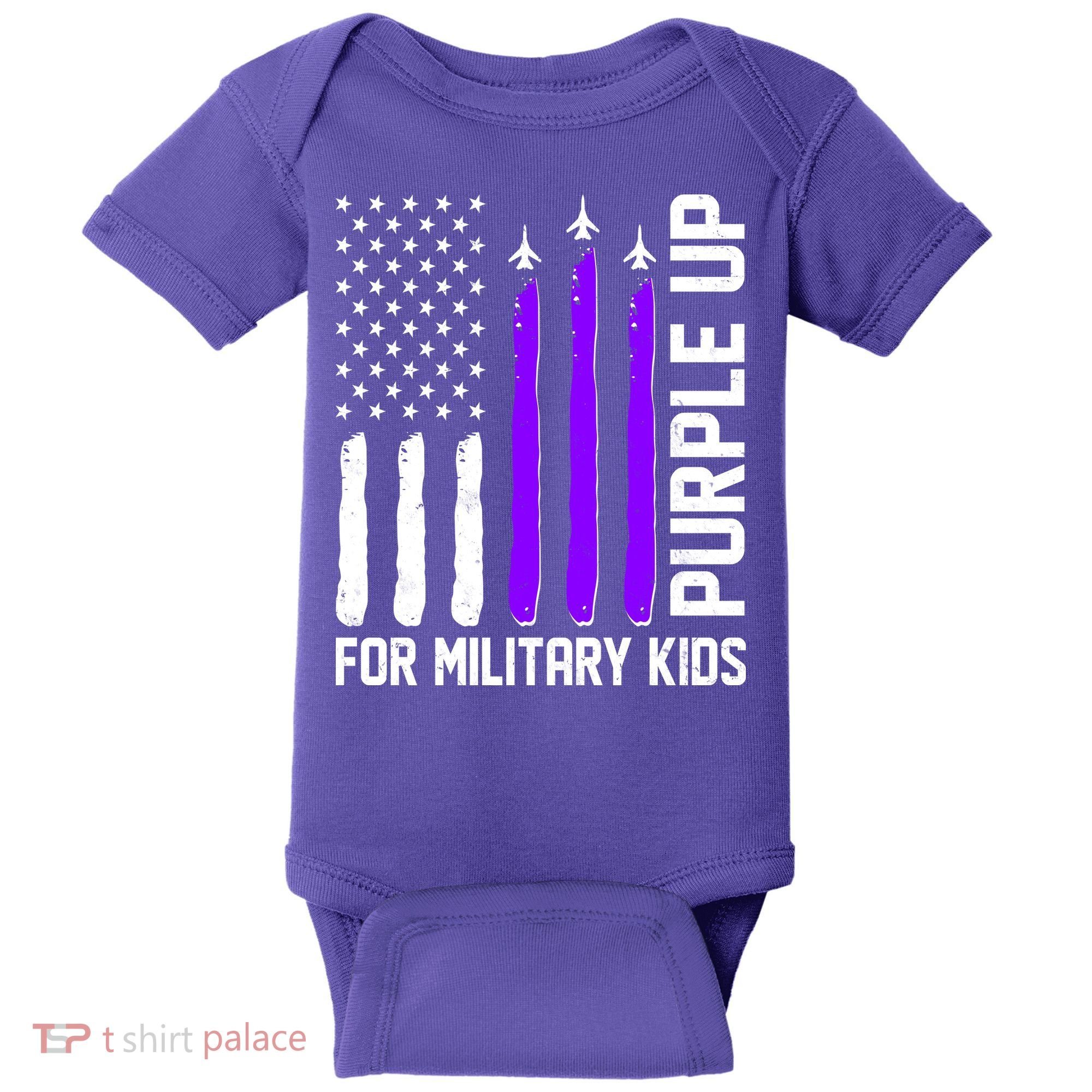 Purple Up For Military Kids Baby Bodysuit