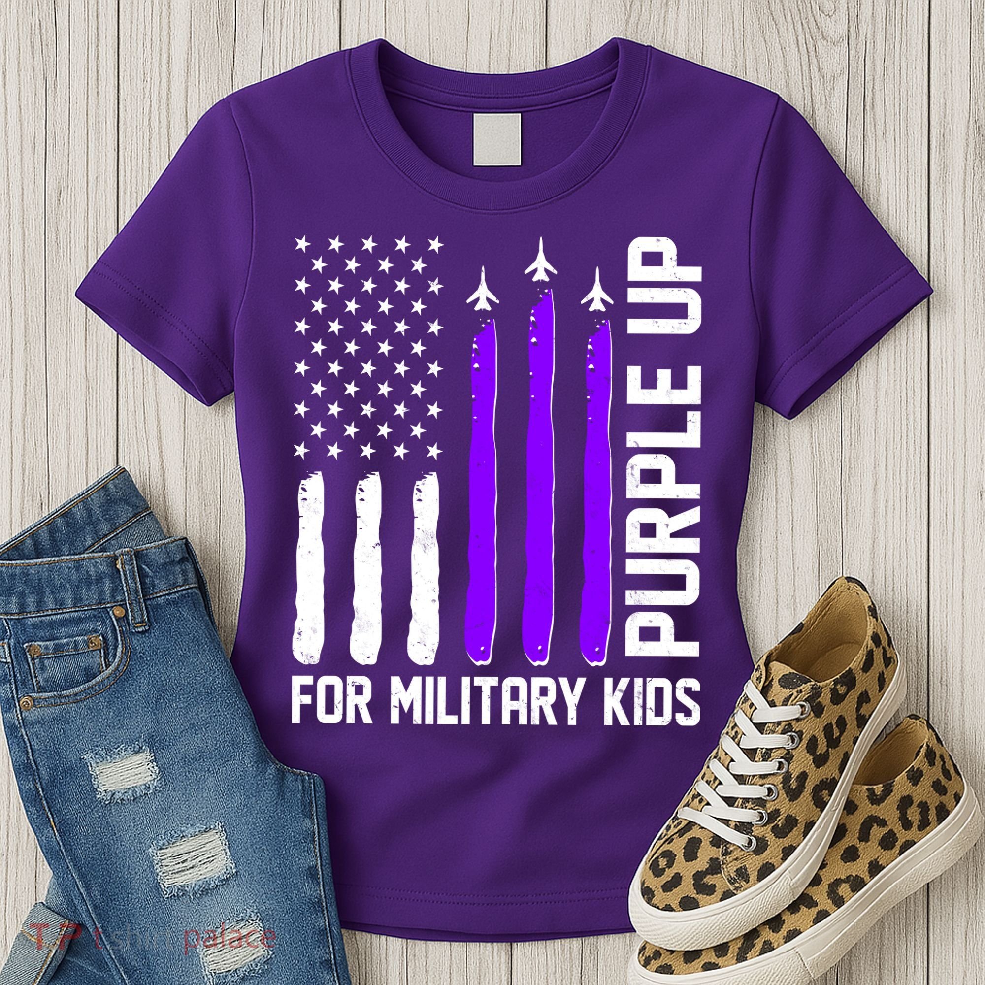 Purple Up For Military Kids Women's T-Shirt