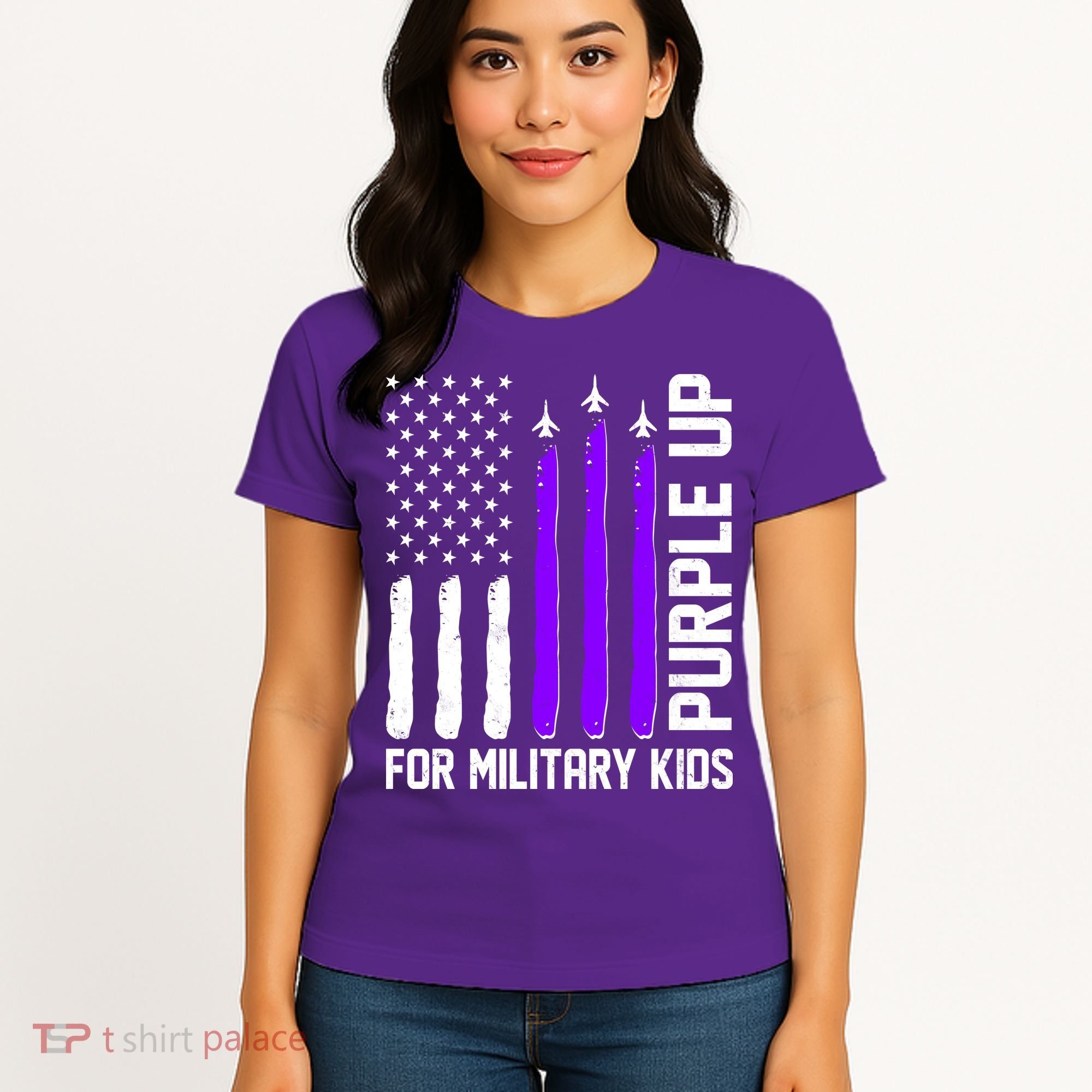Purple Up For Military Kids Women's T-Shirt