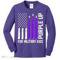 Purple Up For Military Kids Kids Long Sleeve Shirt thumb 0