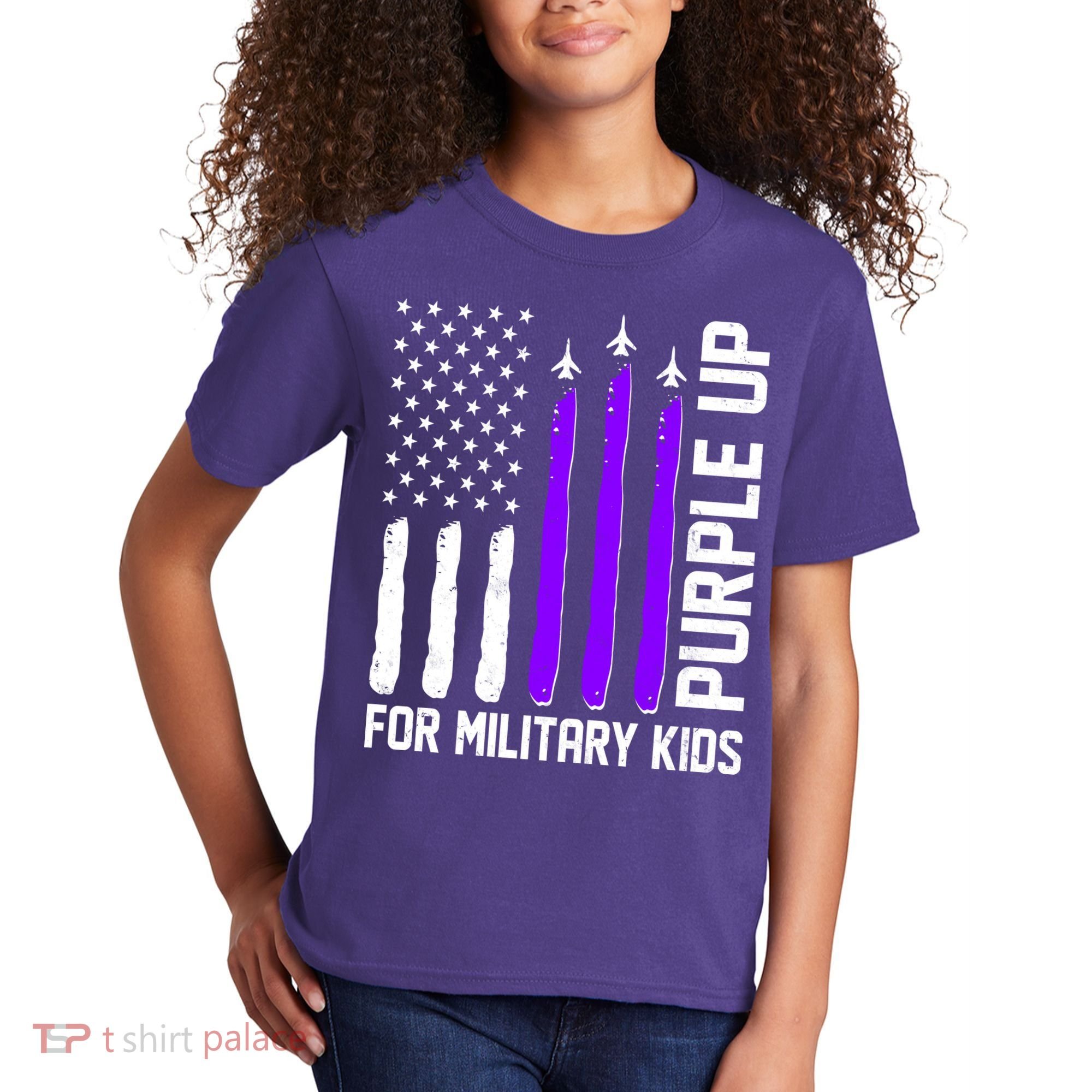 Purple Up For Military Kids Kids T-Shirt