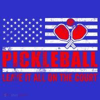 Pickleball USA Flag Leave It All On The Court Pickle Ball Long Sleeve Shirt thumb 2