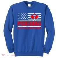 Pickleball USA Flag Leave It All On The Court Pickle Ball Sweatshirt thumb 0