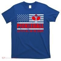 Pickleball USA Flag Leave It All On The Court Pickle Ball T-Shirt thumb 0