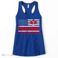 Pickleball USA Flag Leave It All On The Court Pickle Ball Women's Tank Top thumb 0