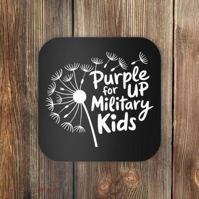 Purple Up For Military  Coaster