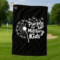 Purple Up For Military  Golf Towel thumb 1