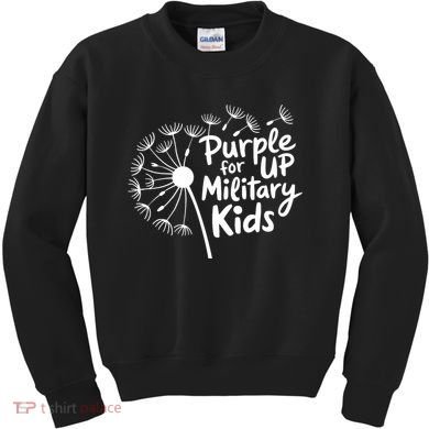 Purple Up For Military  Kids Sweatshirt