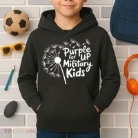 Purple Up For Military  Kids Hoodie thumb 2